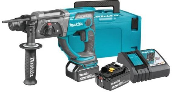 

Перфоратор Makita DHR202RFJ (с 2-мя АКБ, кейс)