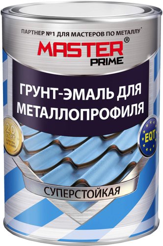 Эмаль Master Prime Для металлопрофиля и сэндвич-панелей RAL3003 2 кг (рубиново-красный)