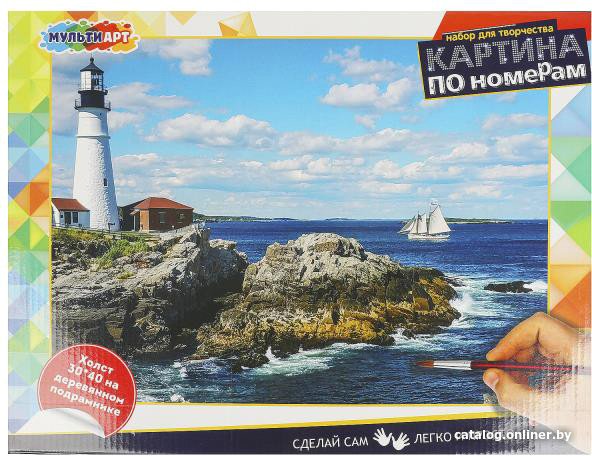 Картина по номерам MultiArt Маяк CANV30X40-MULTI25