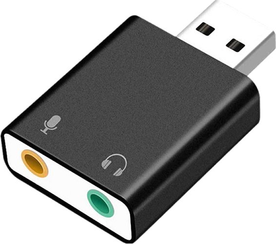 

USB аудиоадаптер USBTOP USB Hi-Fi3D 2.1/7.1 (черный, без кабеля)