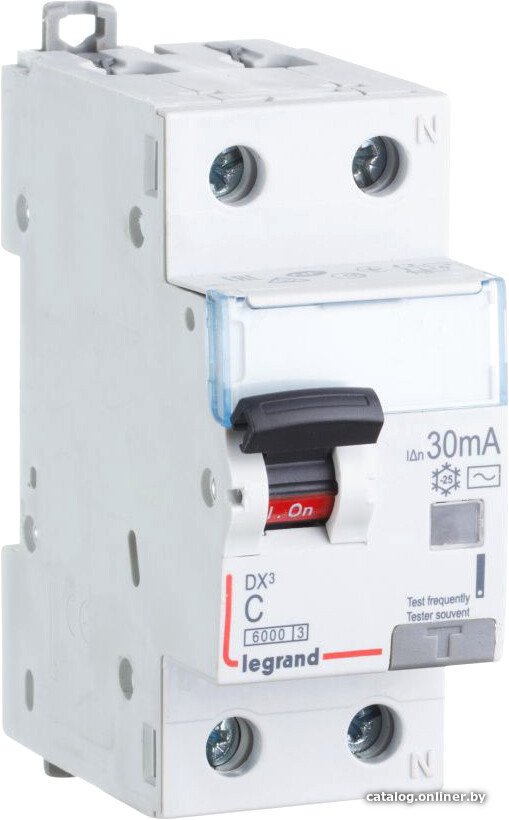 Дифференциальный автомат Legrand DX3 1P+N C 20A 30мА 6kA 2M 411003