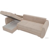 Угловой диван Лига диванов Сатурн 101045 (левый, велюр, бежевый)