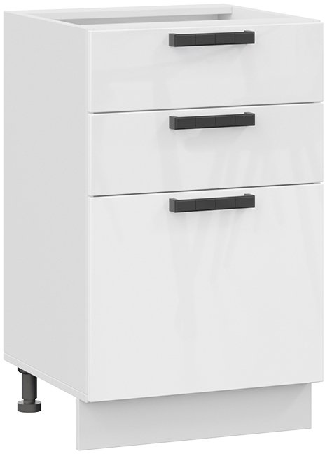 

Шкаф напольный Трия Детройт 1Н5Я3 исп.2 (белый/белый глянец)