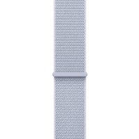 Умные часы Apple Watch Series 10 46 мм (алюминиевый корпус, серебристый/голубой, нейлоновый ремешок)