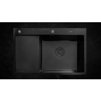 Кухонная мойка Astir Decor PVD Black C78x51BR (с сифоном, дозатором и коландером)