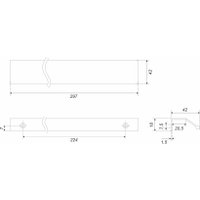 Ручка мебельная Boyard Metrica RT112SC.1/224/300