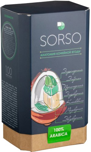 Кофе Sorso Colombia Supremo Antioquia Арабика 100% зерновой 250г