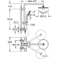 Душевая система  Grohe Euphoria XXL System 210 [27964 000]