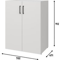 Шкаф распашной Mio Tesoro Tandem 2D (белый)