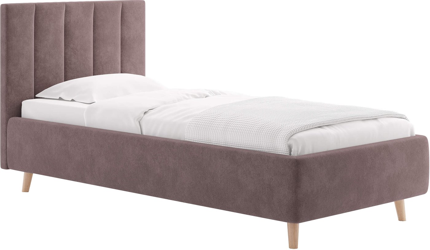 Кровать Сонум Alma 90x200 (микровелюр кофе)