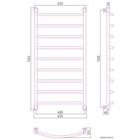 Полотенцесушитель Сунержа Галант+ 1200х600 03-0200-1260
