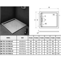 Душевой поддон WeltWasser TRS 80 Stone-WT 80x80