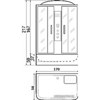 Душевая кабина River Sena 170/70/50 MT