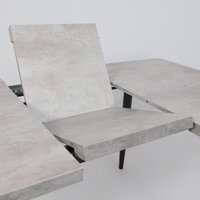 Кухонный стол Мамадома Borg radial-120 раздвижной 120-160х80 (серый сланец/черный)