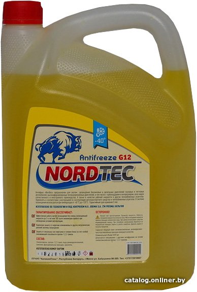Антифриз NordTec Antifreeze-40 G12 желтый 10кг