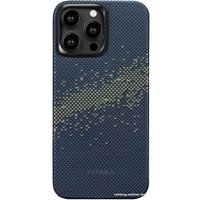 Чехол для телефона Pitaka MagEZ Case 4 для iPhone 15 Pro Max (milky way galaxy, синий)