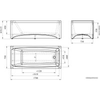 Фронтальный экран под ванну Radomir Веста 170 2-21-0-0-0-255 (фронтальный)