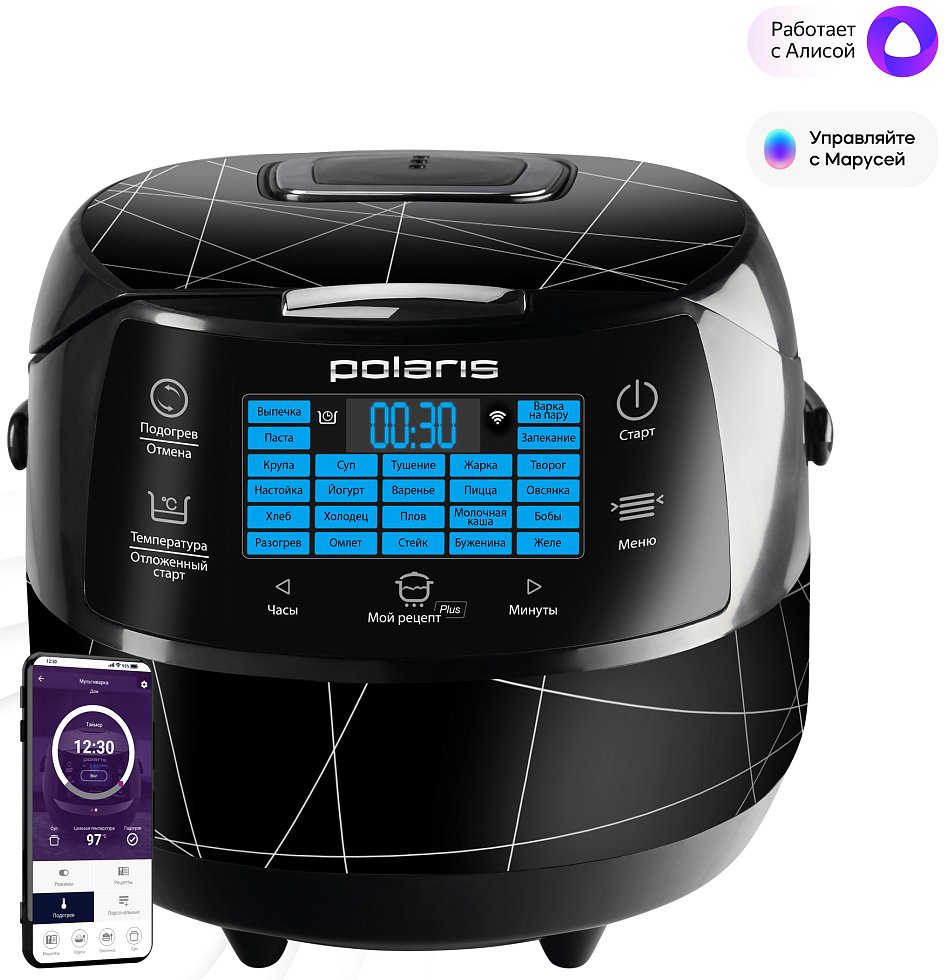 

Мультиварка Polaris PMC 5017 Wi-Fi IQ Home (черный)