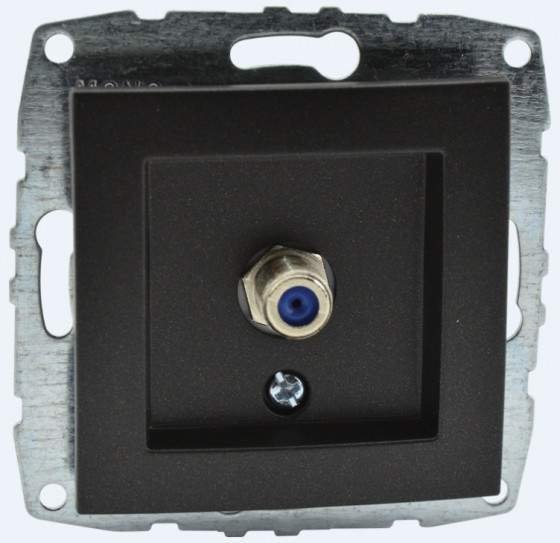 

Розетка телевизионная Mono Electric 500-002005-130 (графит)