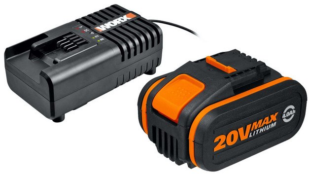 Аккумулятор с зарядным устройством Worx WA3604 (20В/4.0 Ah + 20В)