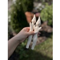 Столовая свеча COLIBRICANDLES Призрак 1 шт в коробке (молочный/натуральный)