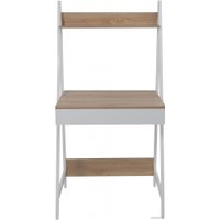 Стол AksHome Shape (светлый дуб/белый металл)