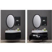  Aquanet Тумба под умывальник Опера 115 L 00169612 (черный, 2 дв., 2 ящ.)