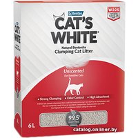 Наполнитель для туалета Cat's White Unscented Box 6 л