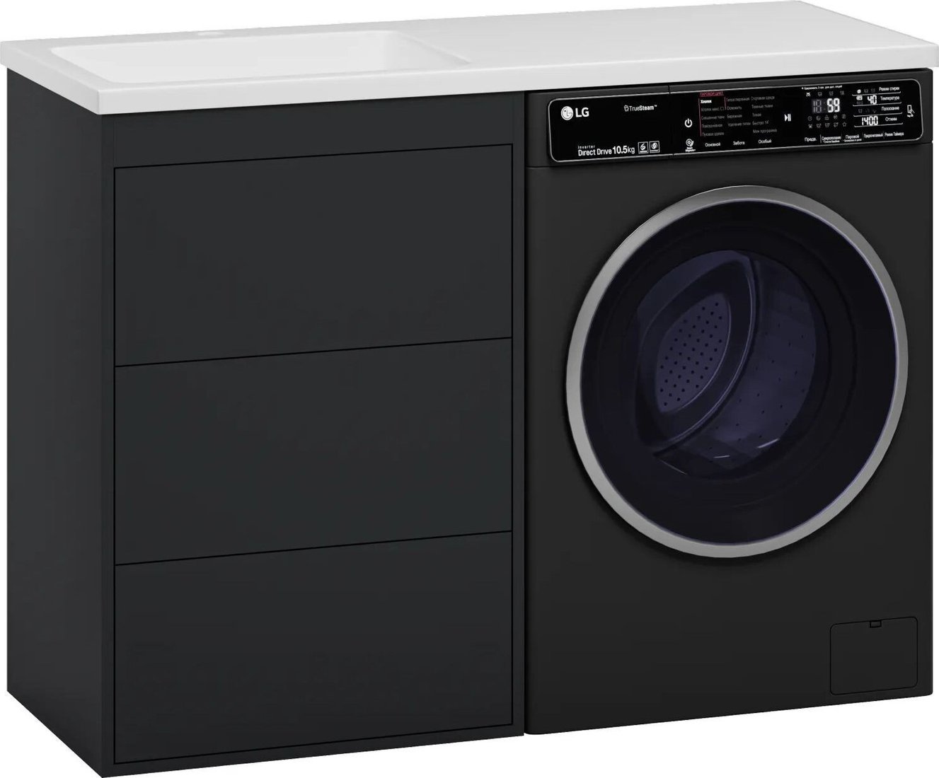 Brevita Тумба с умывальником Grafit 60 GRA-01060-013Я+5216120