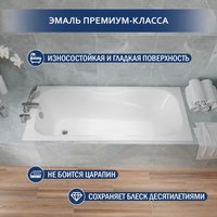 Ванна Lauter Regina 2101418 180x80 с сифоном 21Y32001 (матовый черный)