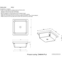 Припотолочная люстра Crystal Lux Damian PL4 (Nickel)