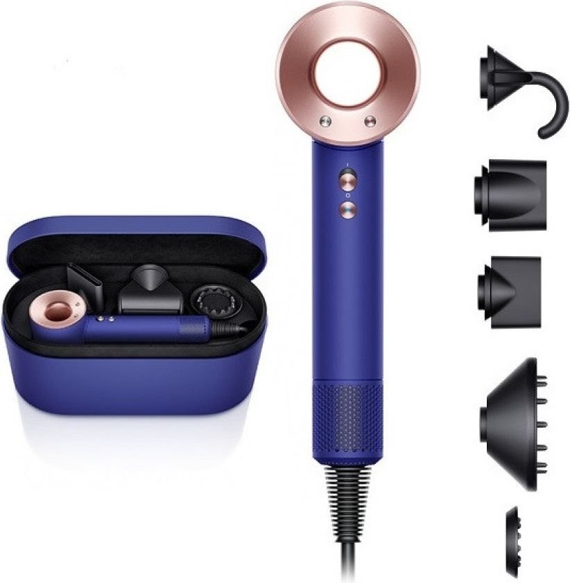 

Фен Dyson HD08 Supersonic (синий/розовое золото)