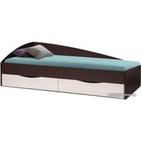 Кровать-тахта Олмеко Фея-3 190x80 (асимметричная, венге/дуб линдберг)