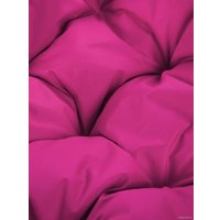 Кресло M-Group Кокос на подставке 11590108 (белый ротанг/розовая подушка)