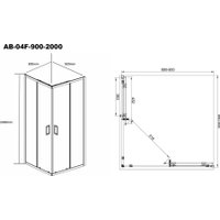 Душевой уголок Aquabath AB-04F-900-2000