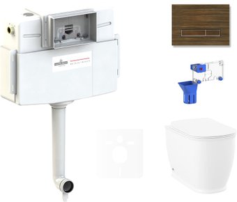 Унитаз приставной Lavinia Boho Relfix Bell Pro 5 в 1 87551001 (венге пластик)