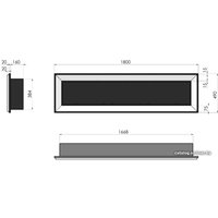 Биокамин SimpleFire Frame 1800 (нержавеющая сталь, со стеклом)