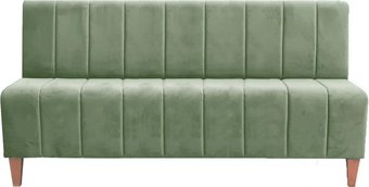 Диван Brioli Руди полоса трехместный (микровелюр, В61 мятный)