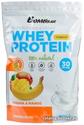 Протеин сывороточный (концентрат) Bombbar Whey Protein (900 г, банан/манго)