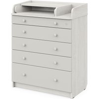 Детский комод Атон Мебель Maks ЛДСП 800/5 с органайзером (сосна касцина/серый шелк)