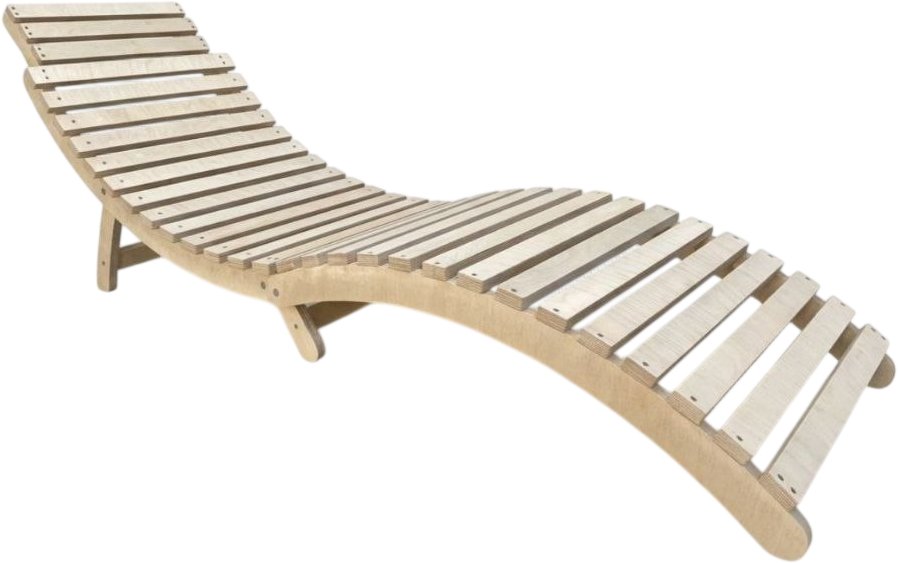 Шезлонг ИП Андронович. Д. А. Meridian складной деревянный, с подголовником (под покраску)