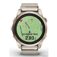 Умные часы Garmin Epix Pro Gen 2 Sapphire 42 мм (мягкое золото/крем, с нейлоновым и силиконовым ремешками)