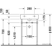 Умывальник Duravit Vero 50x47 (0454500000)