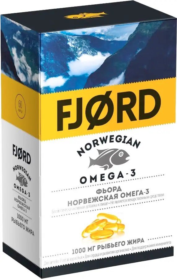 БАД Fjord Норвежская Омега-3 (60капсул)