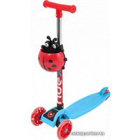 Трехколесный самокат Ridex Loop (голубой/красный)