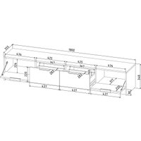 Тумба Интерлиния ТВ Концепт КТ-ТВ4-35 Техно (дуб золотой/индиго)