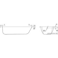 Ванна BLB Atlantica 170x80 (с ножками)