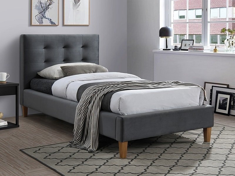 

Кровать Signal Texas Velvet 90x200 (серый)