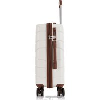 Чемодан-спиннер L'Case Singapore 57 см (кремовый беж)