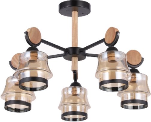 

Люстра средней высоты Mirastyle WX-8008/5 BK+BWD